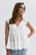 14+ sol blouse - Blanc