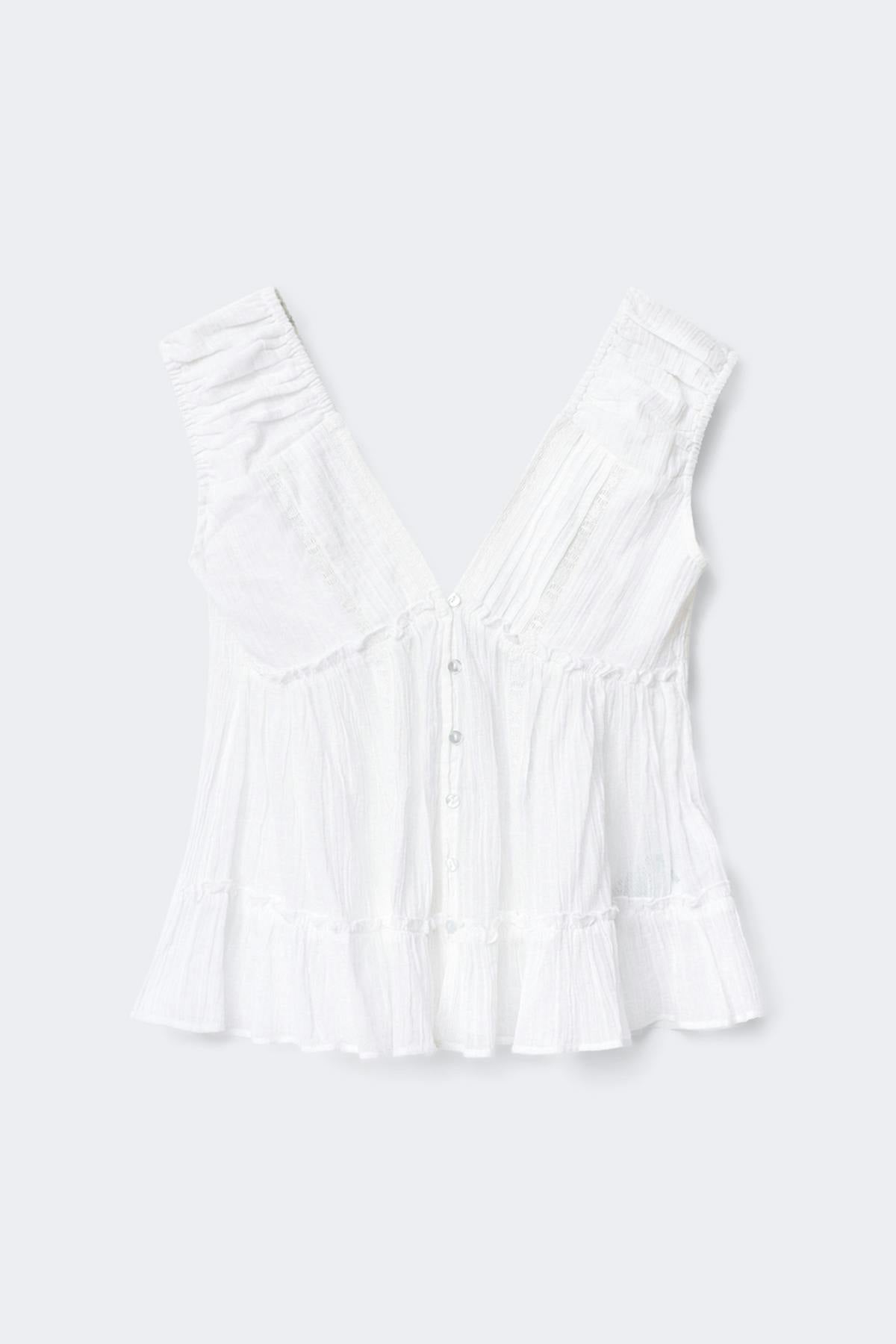 14+ sol blouse - Blanc
