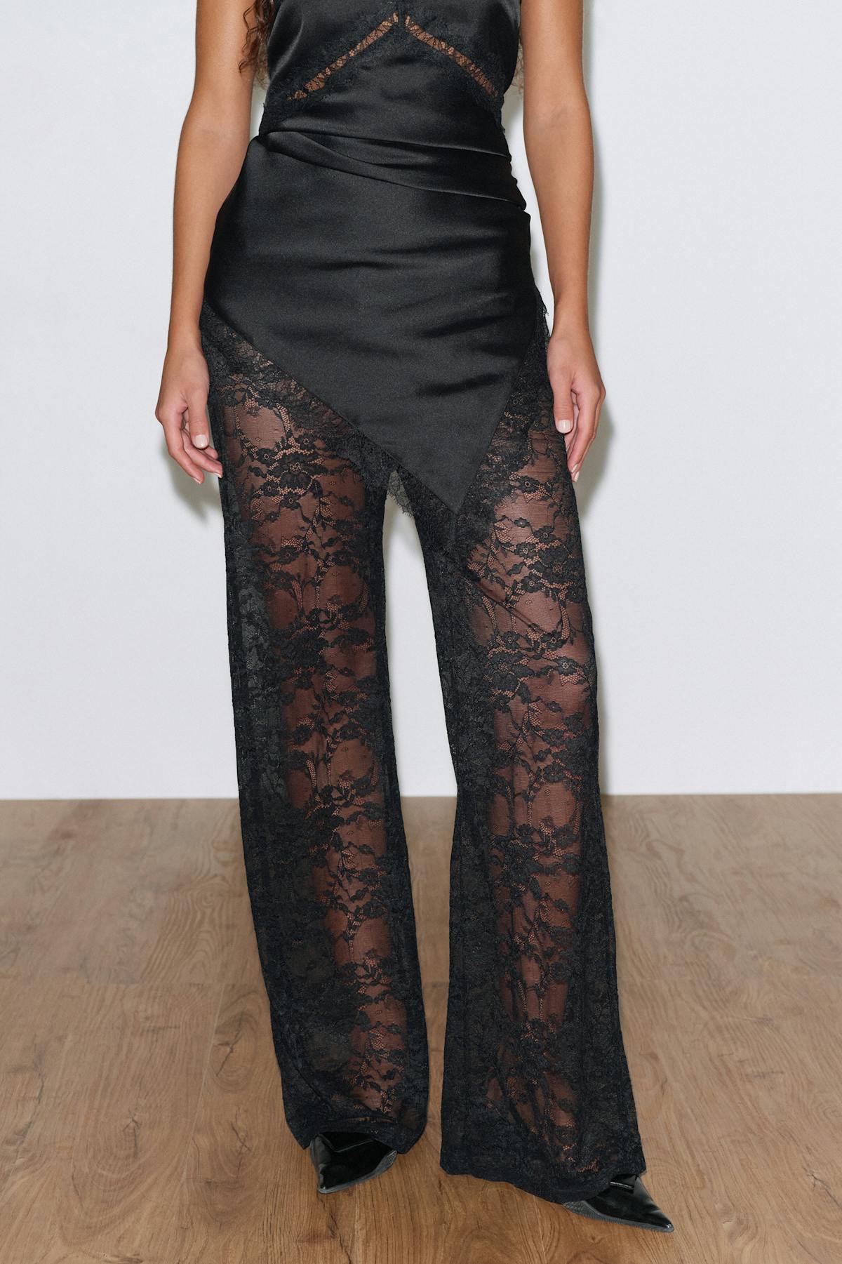Lace trousers - Noir