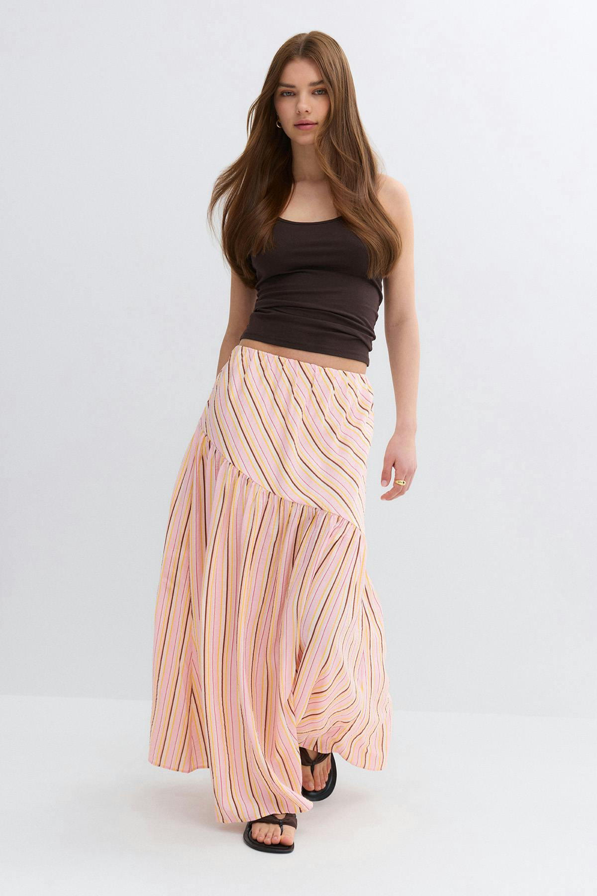 Dropped waist skirt - Blanc