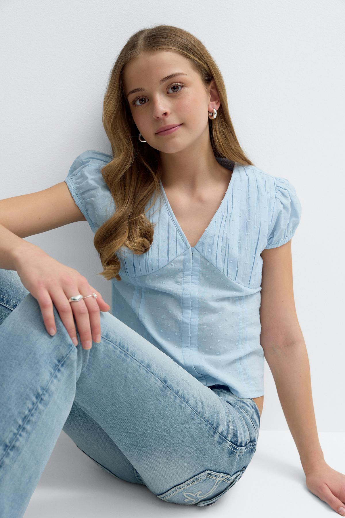 Y fitted short sleeve top - Skyway