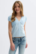 Y fitted short sleeve top - Skyway