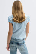 Y fitted short sleeve top - Skyway