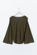 Draped back top - Vert foncé