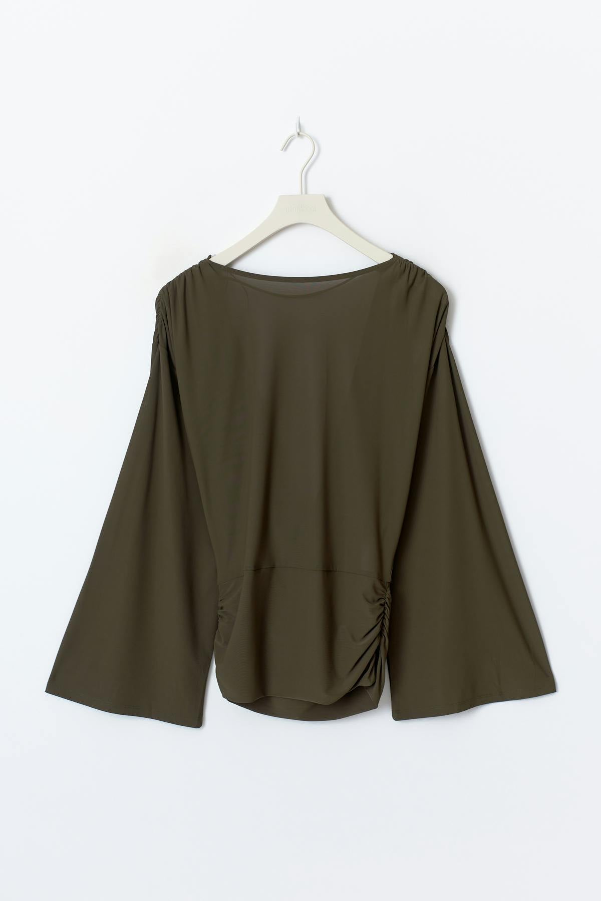 Draped back top - Vert foncé