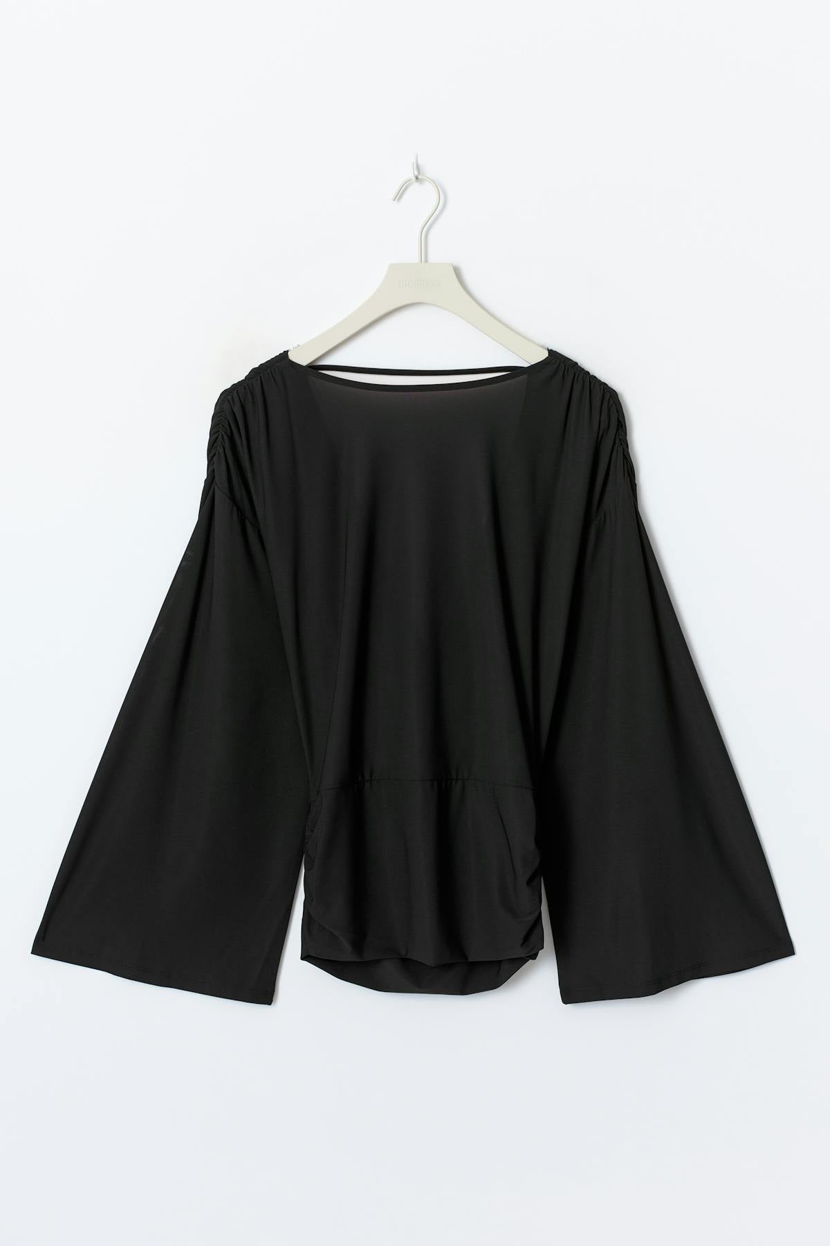Draped back top - Noir