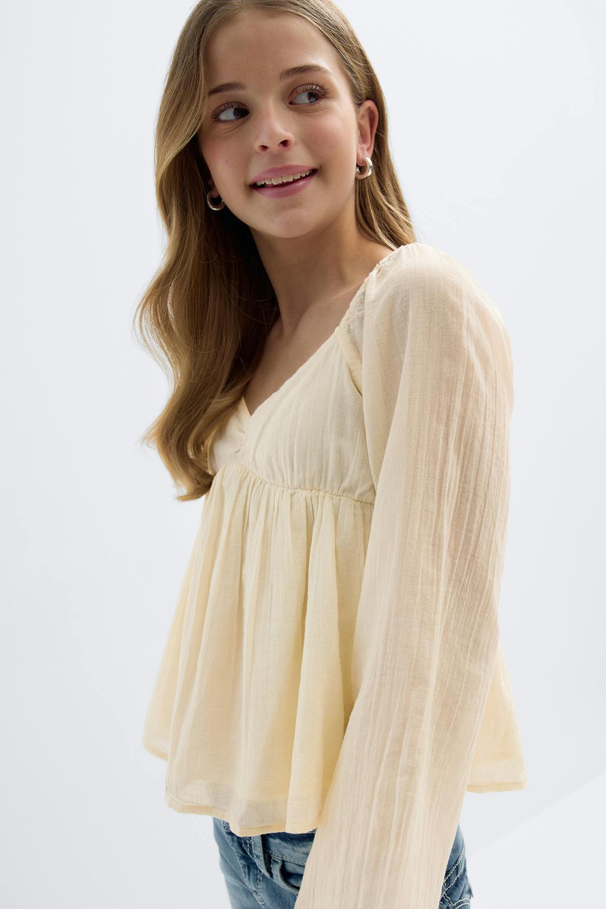Y heart shape blouse - Afterglow