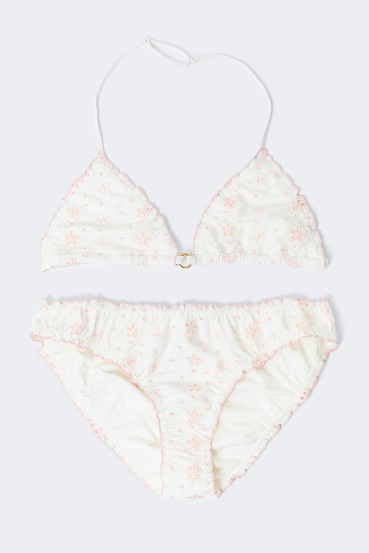 Y flounce bikini set - Rose