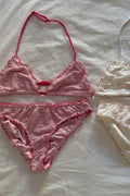 Y flounce bikini set - Blue paisley