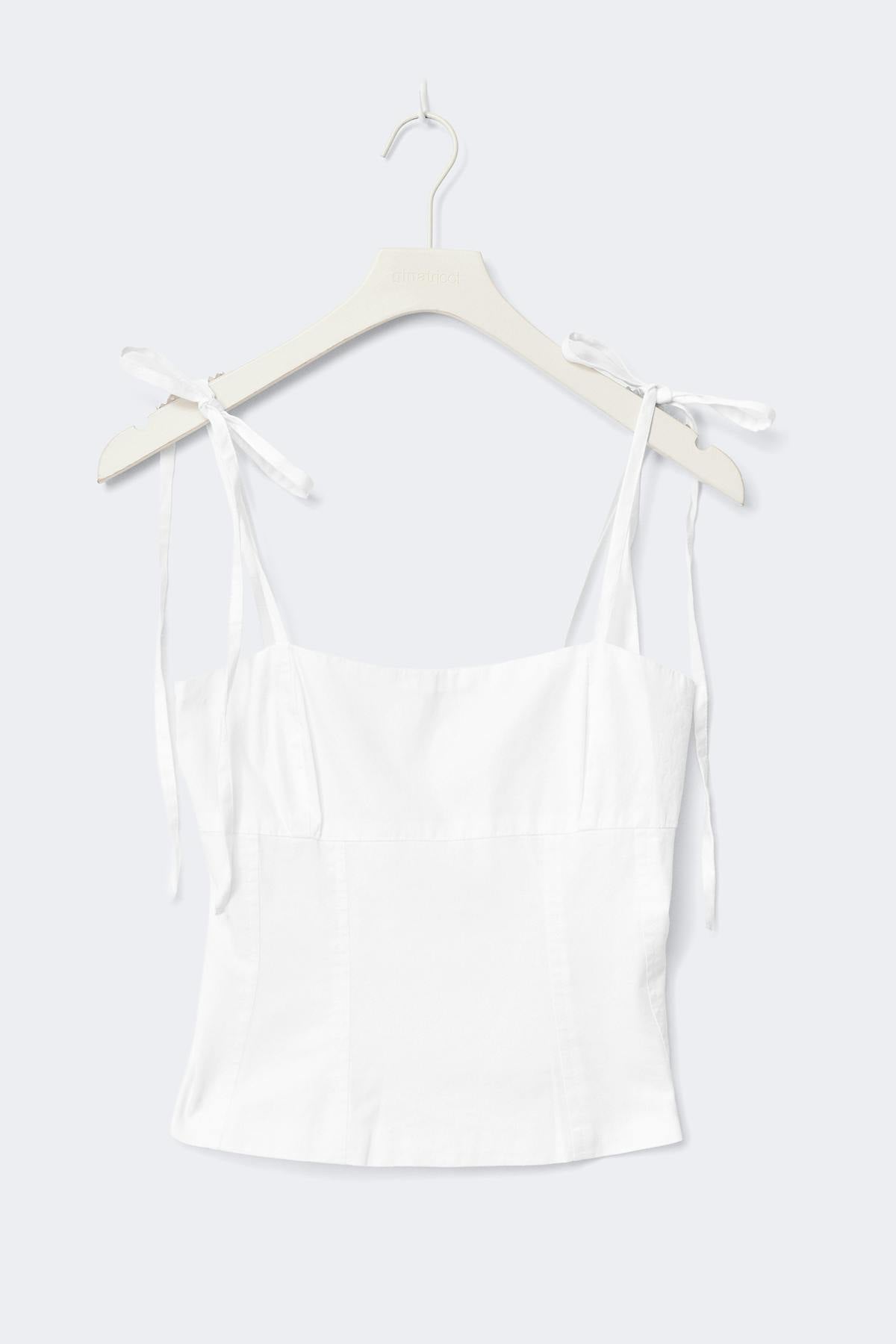 14+ tie singlet - Blanc