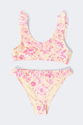 Y grace ruffle bikini set - Yellow solei
