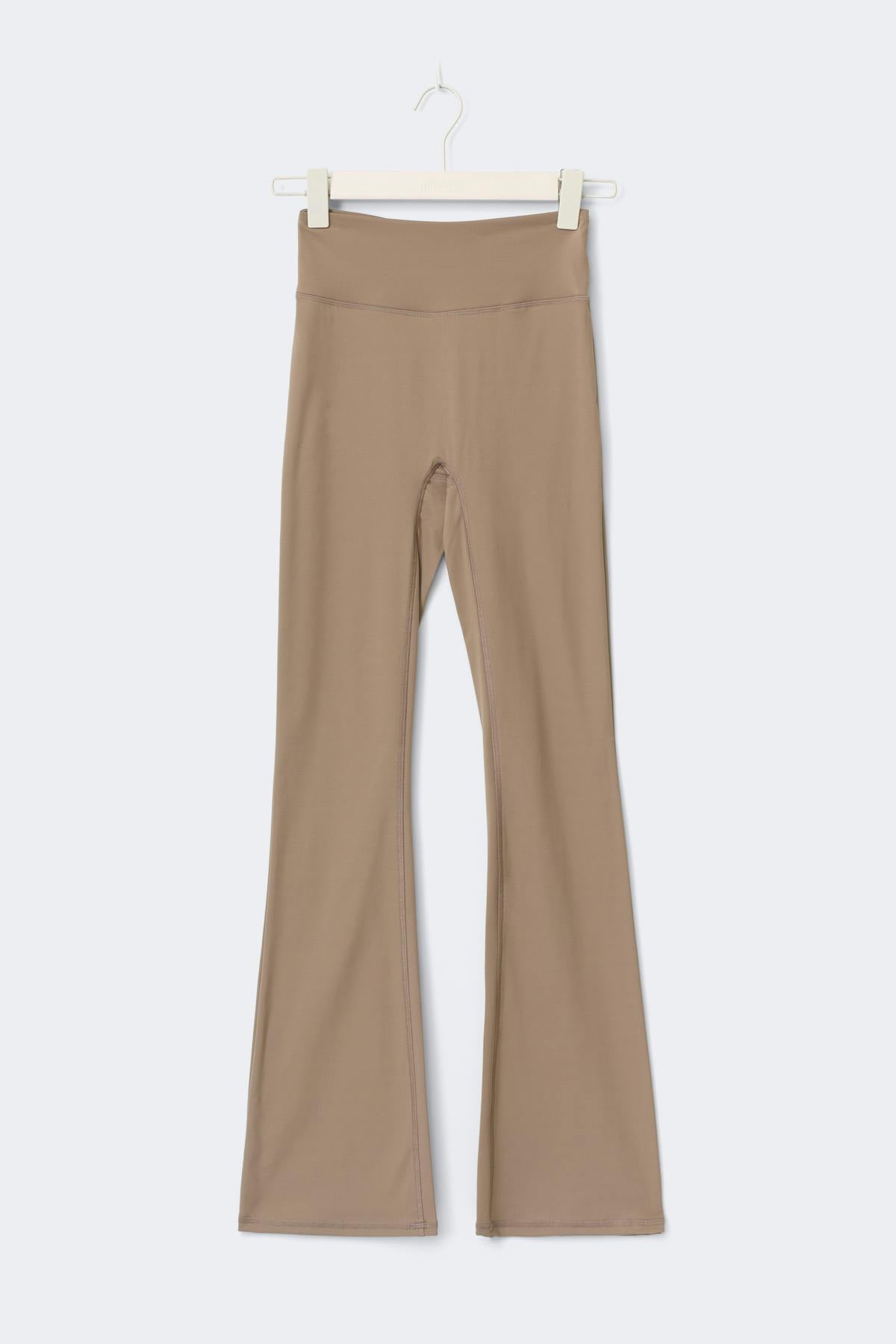 Tall ruched flare yoga tights - Dusty purple