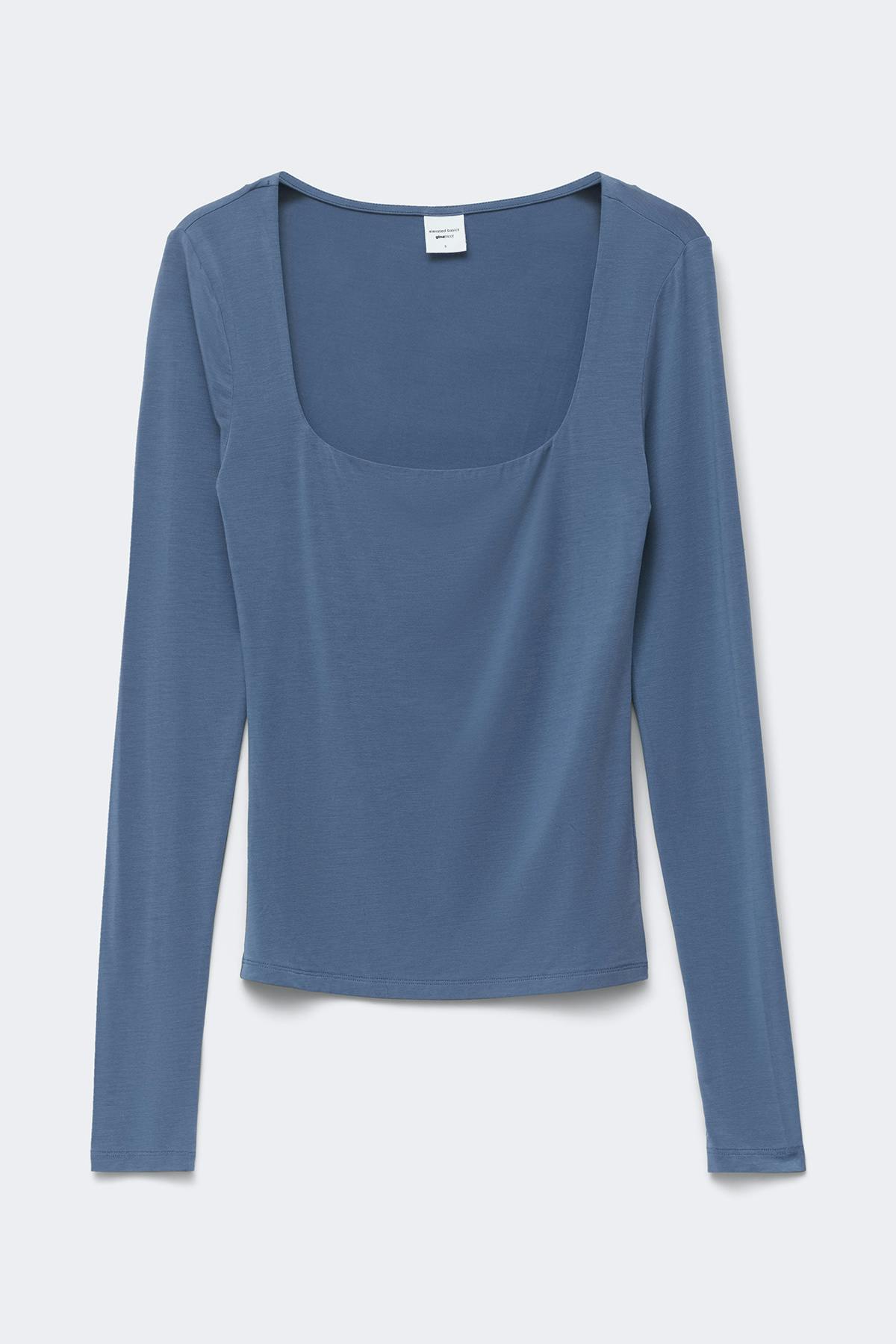 Slim fit scoop neck top - Falcon
