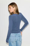 Slim fit long sleeve top - Noir
