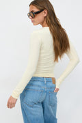 Slim fit long sleeve top - Afterglow