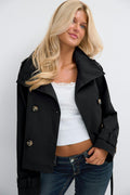 14+ short belted trench jacket - Vert
