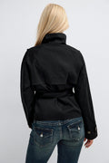 14+ short belted trench jacket - Vert