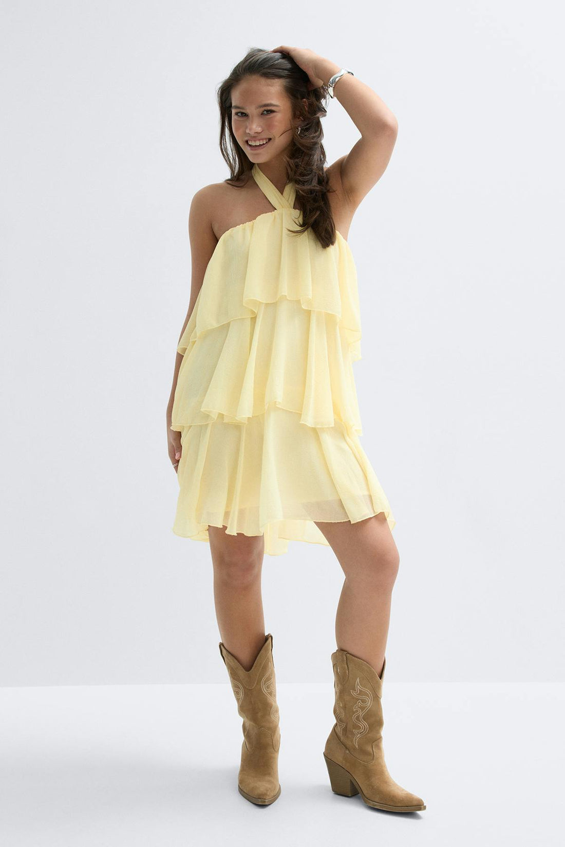 Y halterneck dress - Afterglow