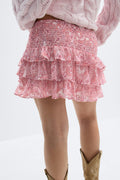Y frill skirt - Pink/aop