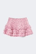 Y frill skirt - Pink paisley
