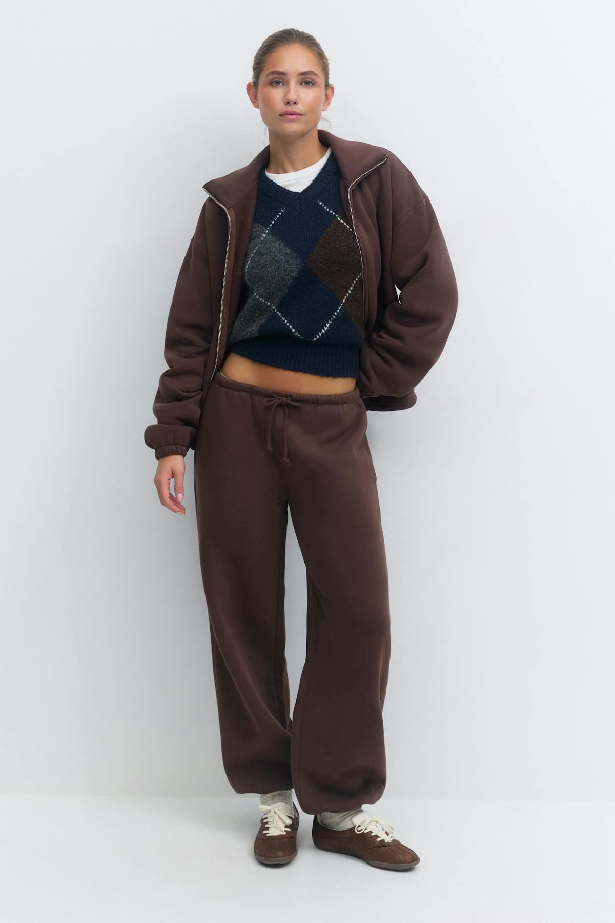 Soft sport sweatpants - Seal brown