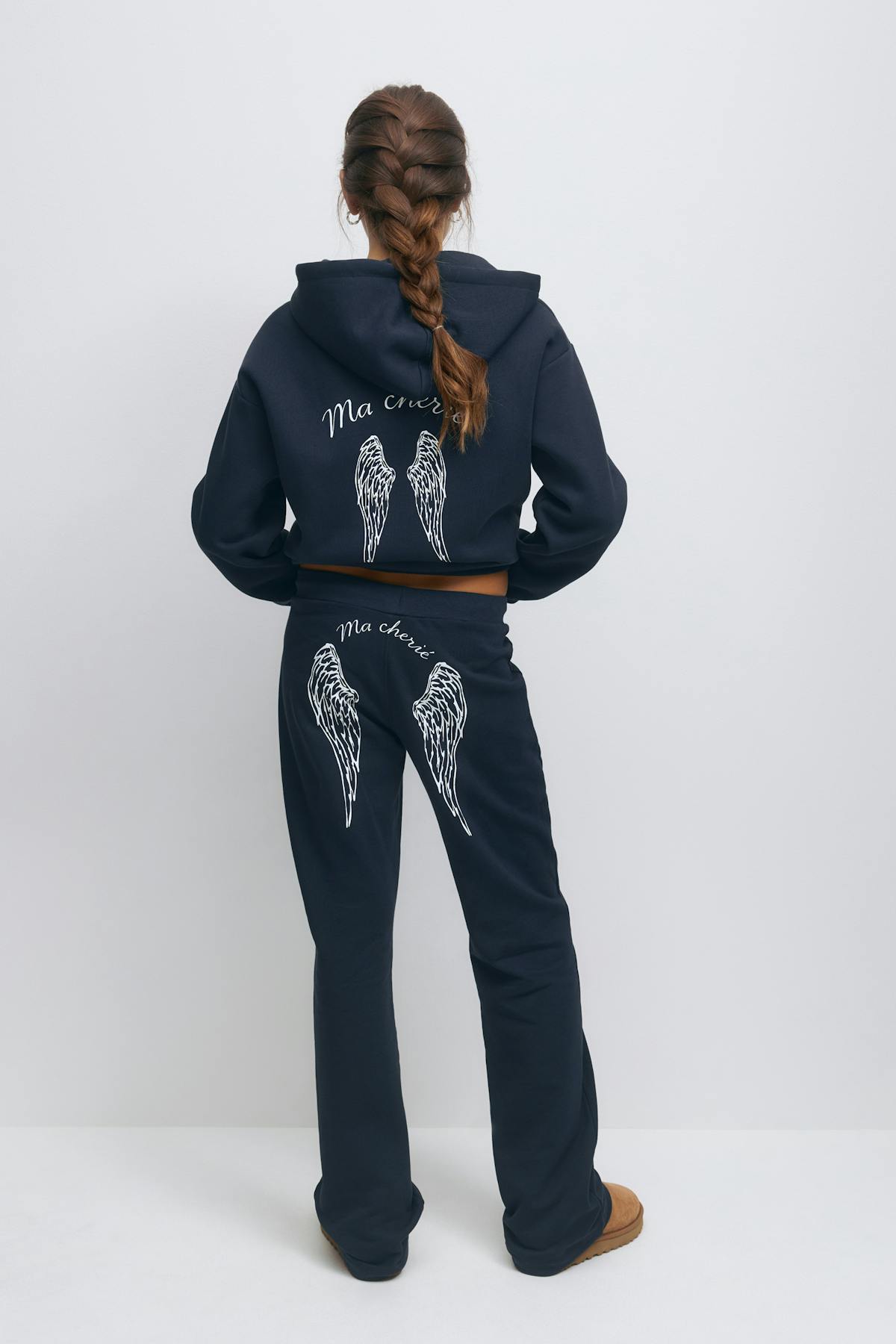 Y printed low sweatpants - Navy/print