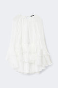 Flowy frill mini dress - Bordeaux