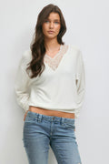14+ lace sweater - Gardenia
