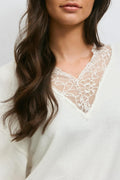 14+ lace sweater - Gardenia