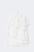 Frill mini dress - Blanc cassé