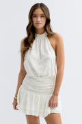 Embroidery mini dress - Rouge