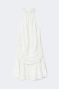 Embroidery mini dress - Blanc cassé