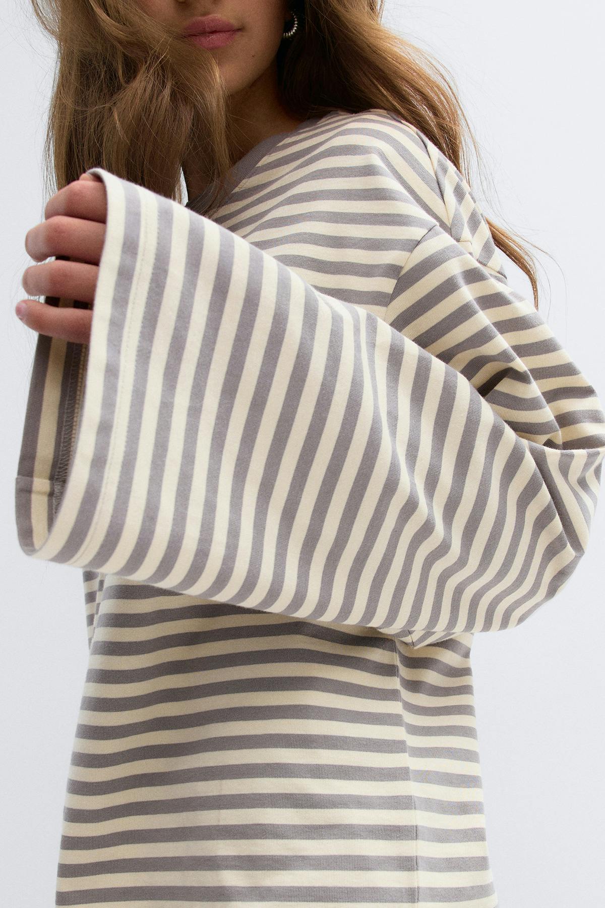 Stripe long sleeve tee - Orchid stripe