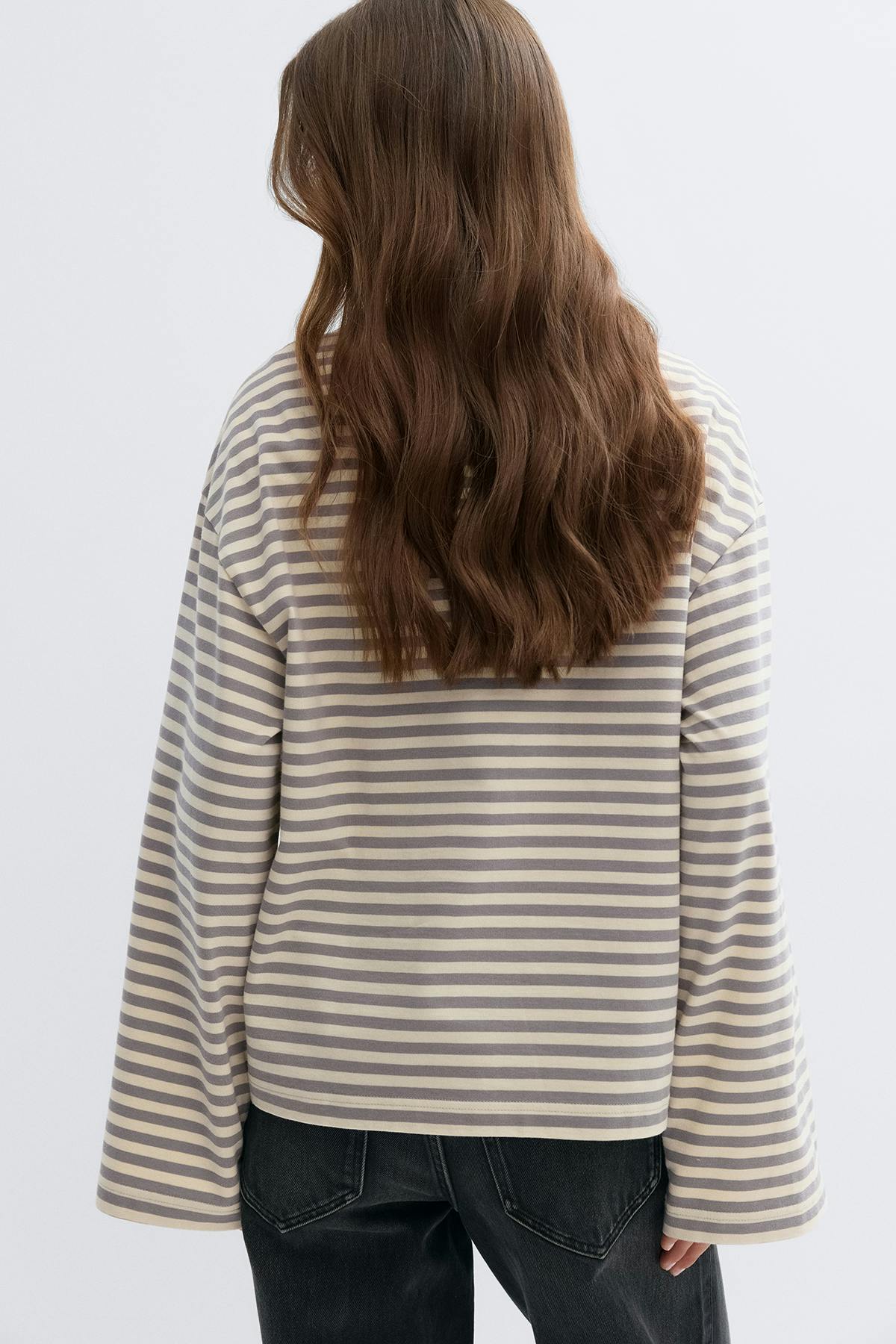 Stripe long sleeve tee - Orchid stripe
