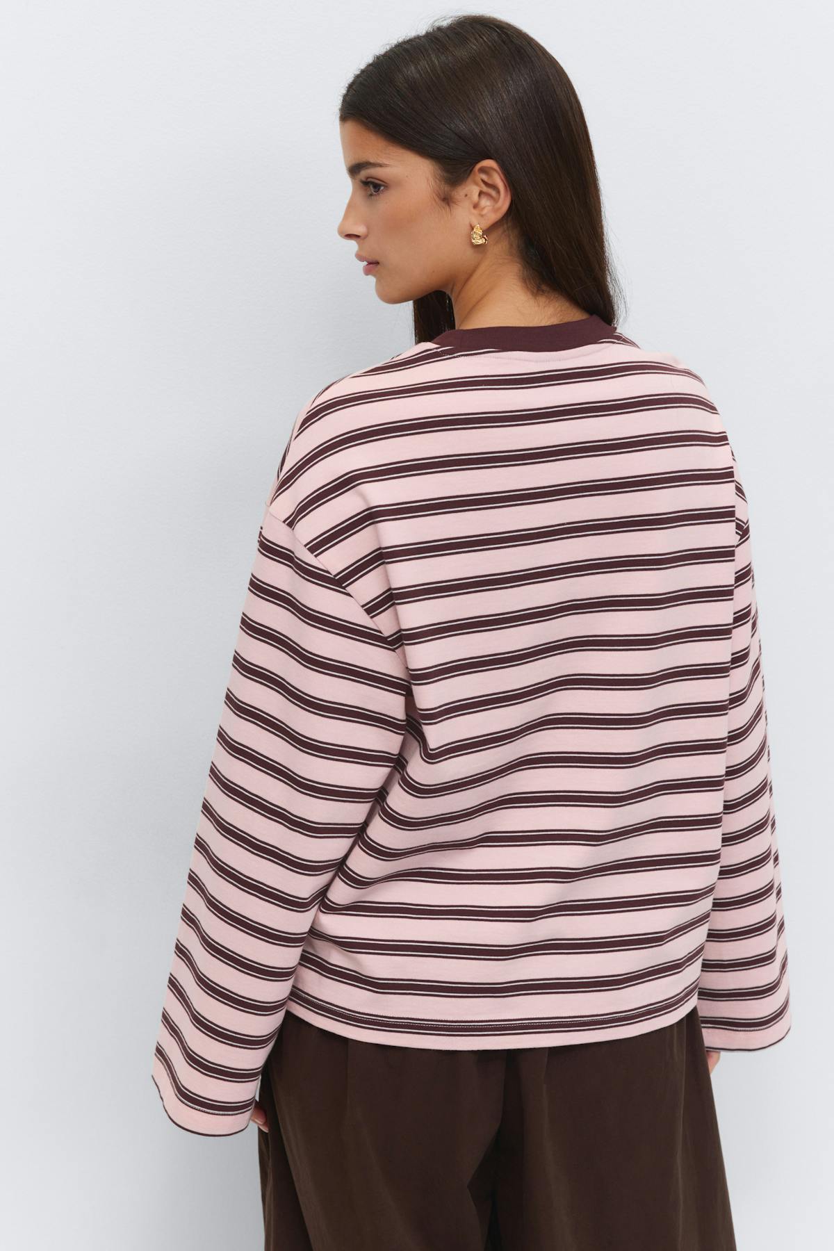 Stripe long sleeve tee - Lotus/stripe