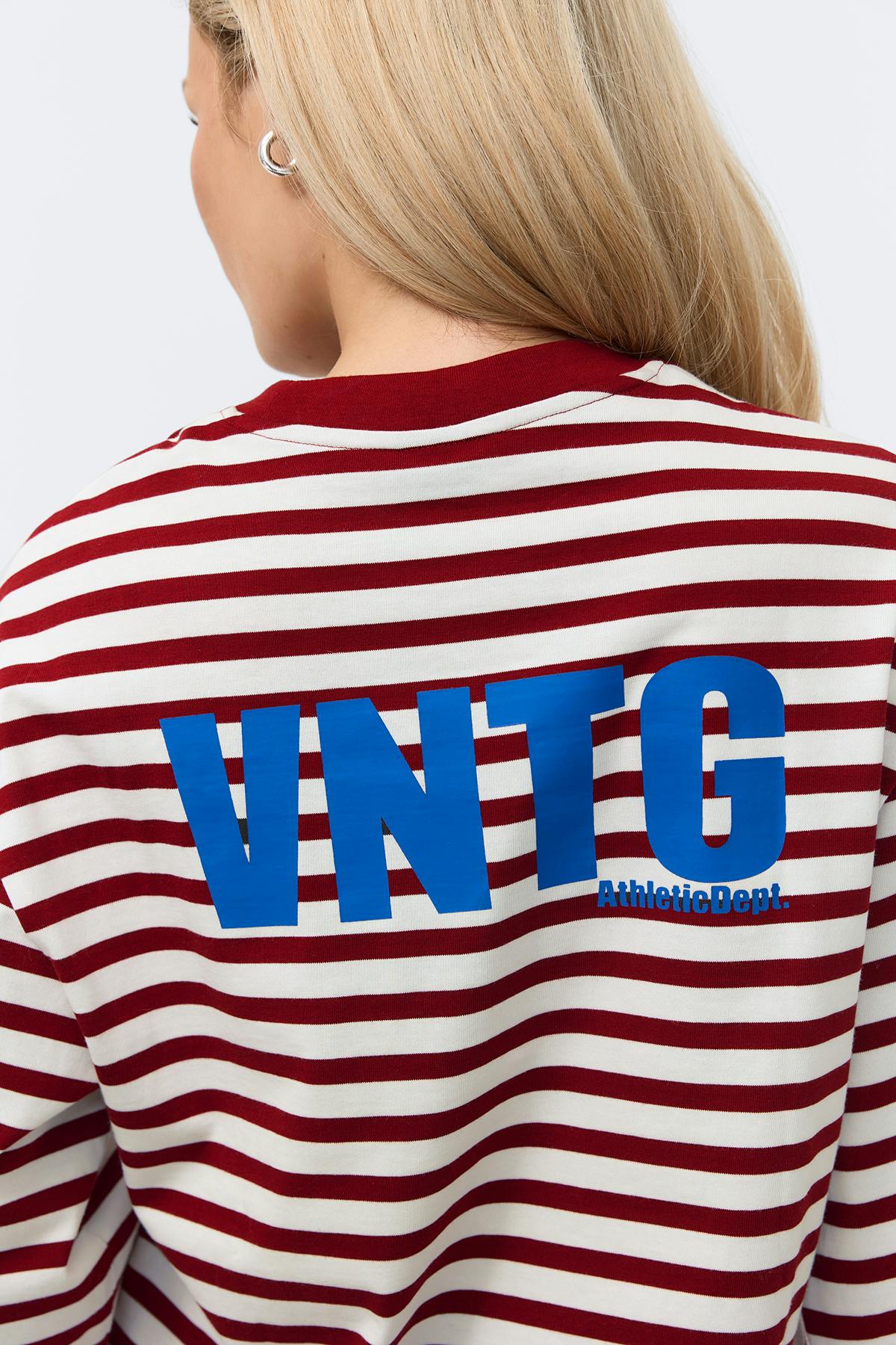 Stripe long sleeve tee - Sky captain/stripe