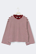 Stripe long sleeve tee - Sky captain/stripe