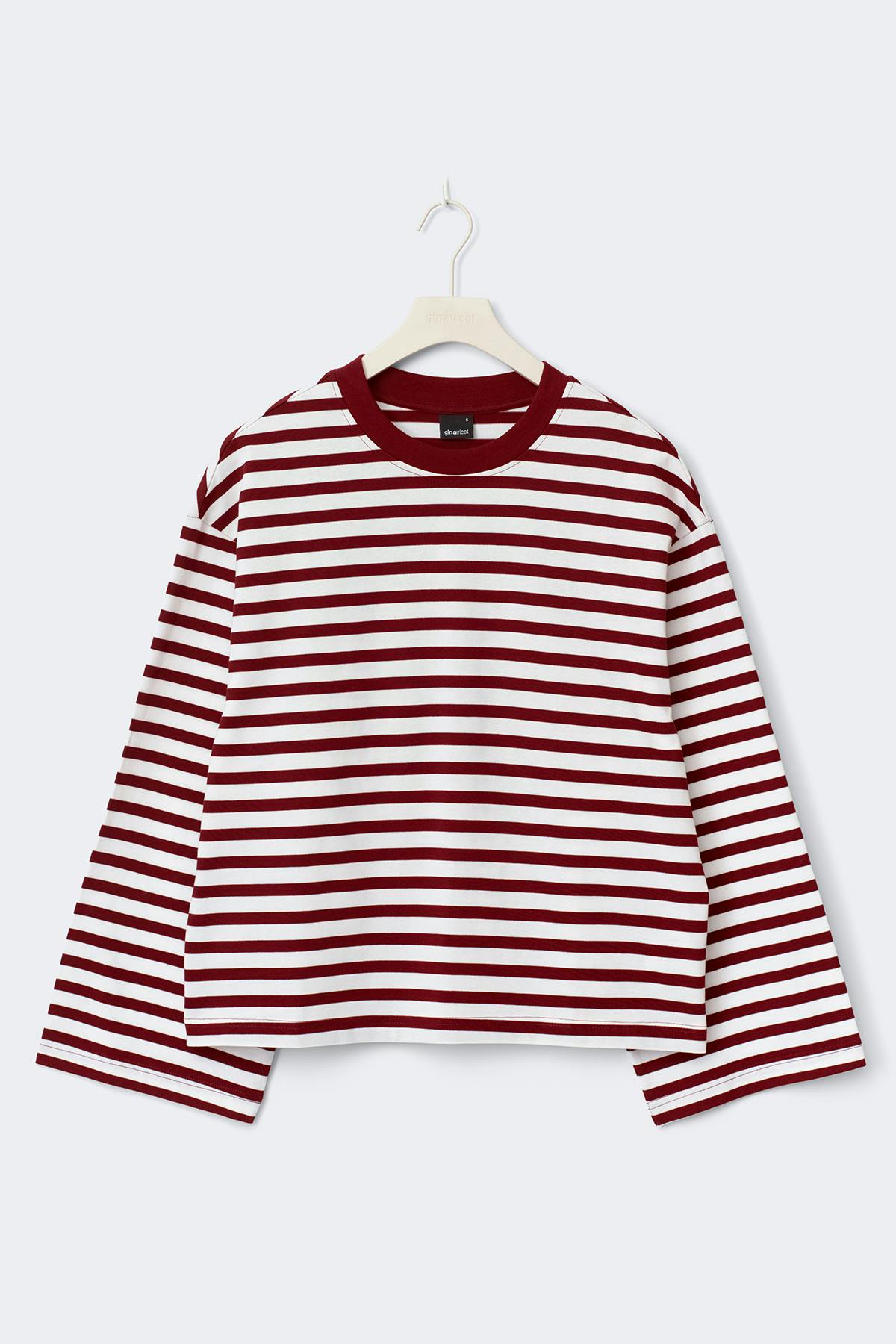 Stripe long sleeve tee - Sky captain/stripe