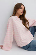 Stripe long sleeve tee - Living c/white