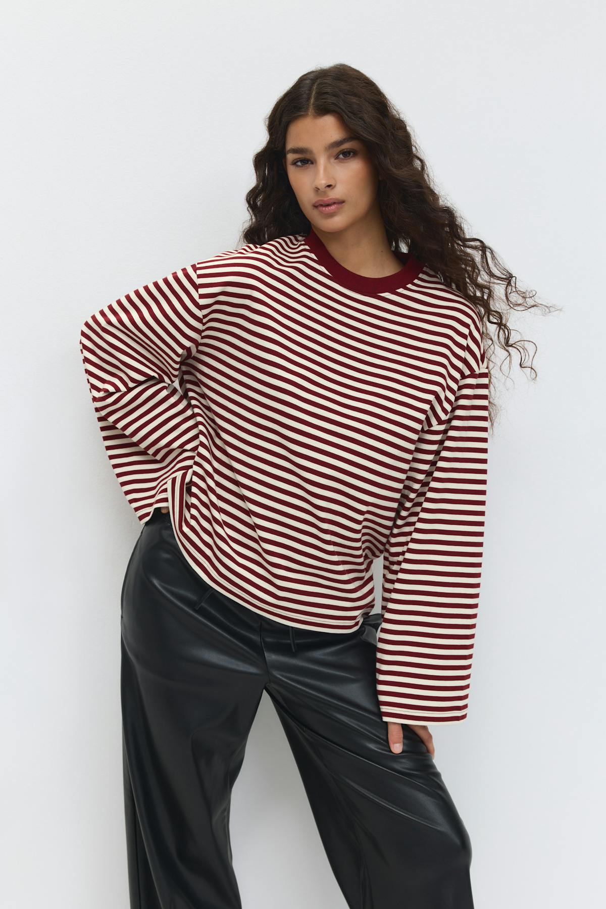 Stripe long sleeve tee - Lotus/stripe
