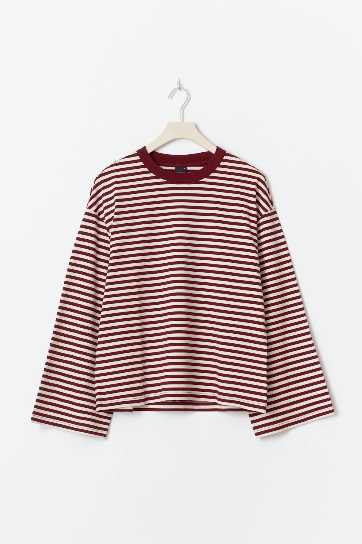 Stripe long sleeve tee - Pomegranate