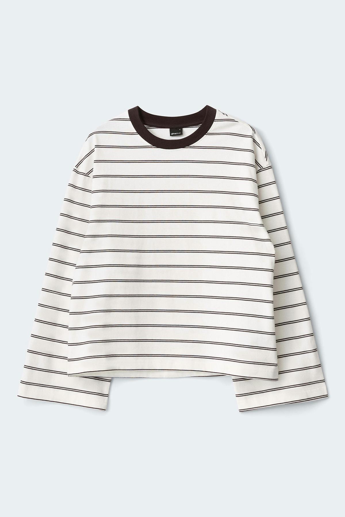 Stripe long sleeve tee - Tiedye/ylw/dad