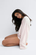 Stripe long sleeve tee - Blue/red stripe