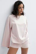 Stripe long sleeve tee - Navy/archive