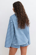 Stripe long sleeve tee - Warmbeige/skull