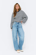 Stripe long sleeve tee - Biking/vntg