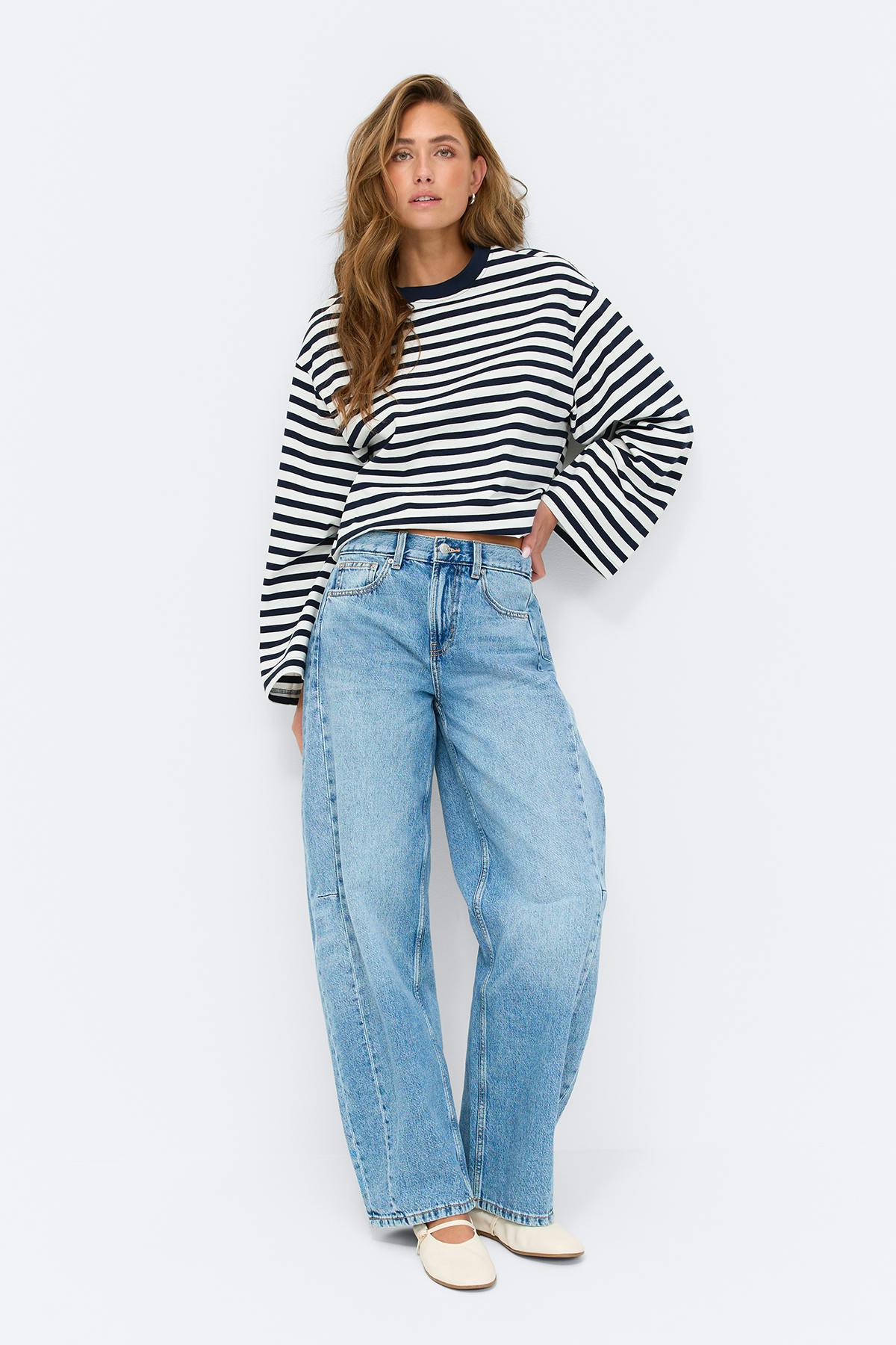 Stripe long sleeve tee - Biking/vntg