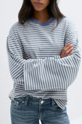 Stripe long sleeve tee - Blue/red stripe