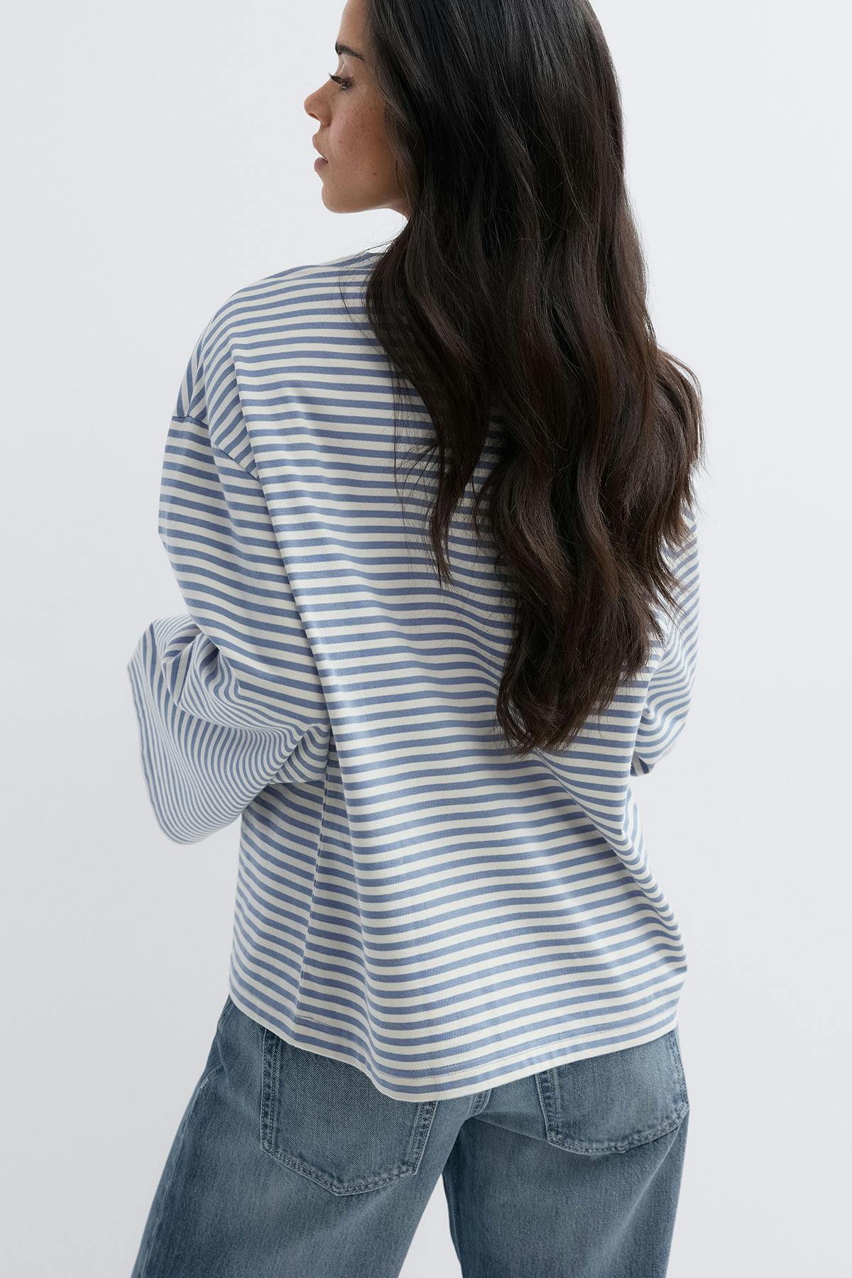 Stripe long sleeve tee - Orchid stripe