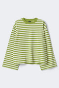 Stripe long sleeve tee - Living c/white